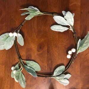 10 Count Winter Garland tied in 10" Circles